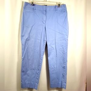 Talbots Perfect Crop Curvy blue pants women's 10  #1081